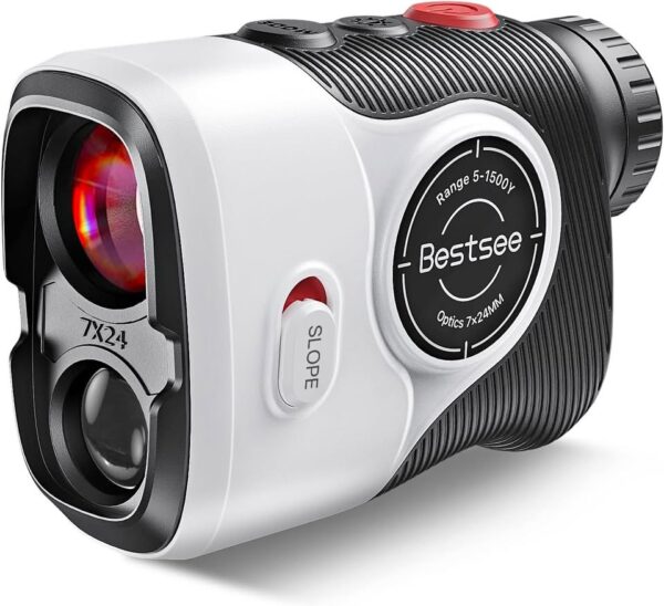 Bestsee Golf Laser Rangefinder with Slope, 1500Y Range Finder, Flag Lock Vibration