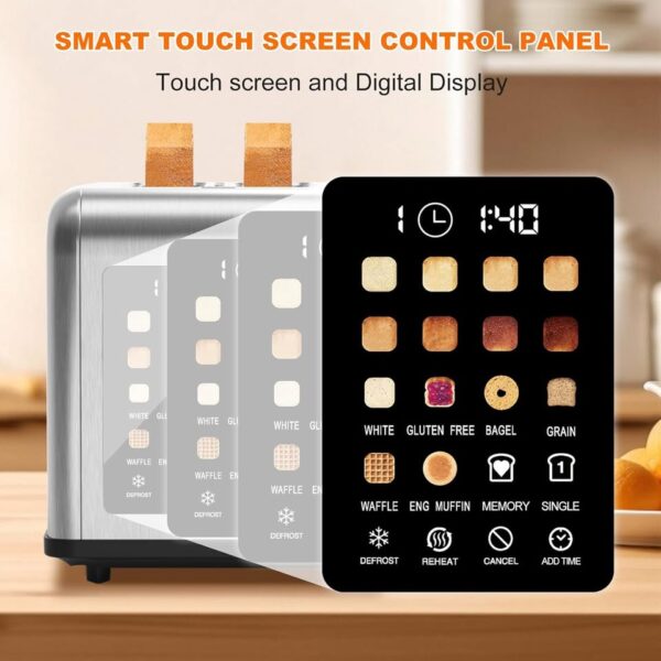 Touch Screen Toaster 2 Slice - Image 3