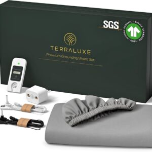 Terraluxe Grounding Bed Sheet (Twin XL - 38Wx80L), Organic Cotton 94%