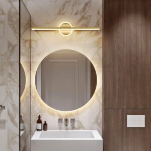 Gold Bathroom Light Fixtures Over Mirror 3000K LED Vanity Light Bar