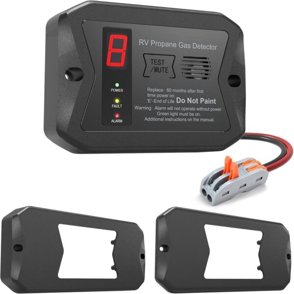 RV Propane Gas Detector, Digital Propane/LP Gas Alarm-12V DC for Motorhome Travel Trailer - Image 2