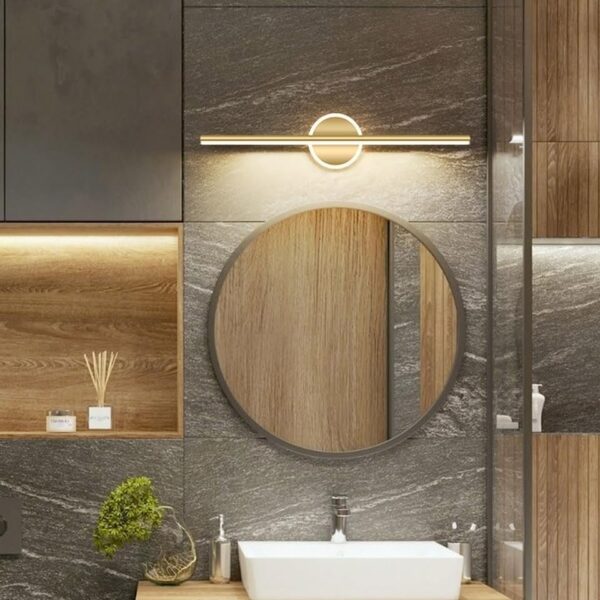 Gold Bathroom Light Fixtures Over Mirror 3000K LED Vanity Light Bar - Image 2