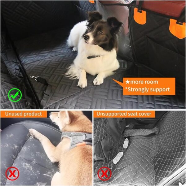 Chioratree Back Seat Extender for Dogs - Hard Bottom,Waterproof Dog Car Seat Cover for Back Seat - Image 2