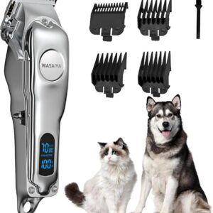 WASAIYA Dog Clippers for Grooming, Professional Dog Grooming Clippers, Heavy Thick Hair&Coats