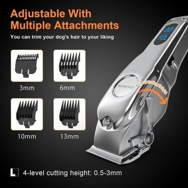 WASAIYA Dog Clippers for Grooming, Professional Dog Grooming Clippers, Heavy Thick Hair&Coats - Image 3