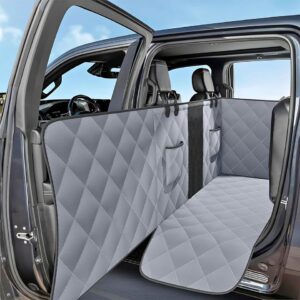 SANQITARA XL Dog Seat Cover for Truck with Flip Up Rear Seats