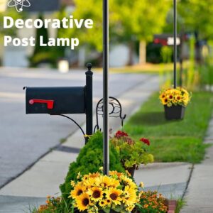 Solar Lamp Post Light, Waterproof Solar Lights Outdoor, 67“ 160CM Metal Glass