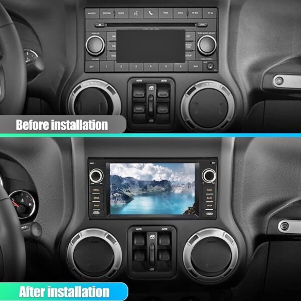 AWESAFE Android Car Stereo for Jeep Wrangler Radio Chrysler Dodge with Wireless Carplay
