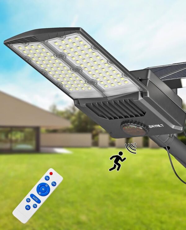 JAYNLT Y-9000W Solar Street Lights Outdoor,6500K 700000LM High Power Parking Lot Lights Commercial