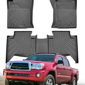 Truck Floor Mats for Toyota Tacoma: Floor Liners Custom Fit for 2005 TO 2015, 2nd Gen Tacoma