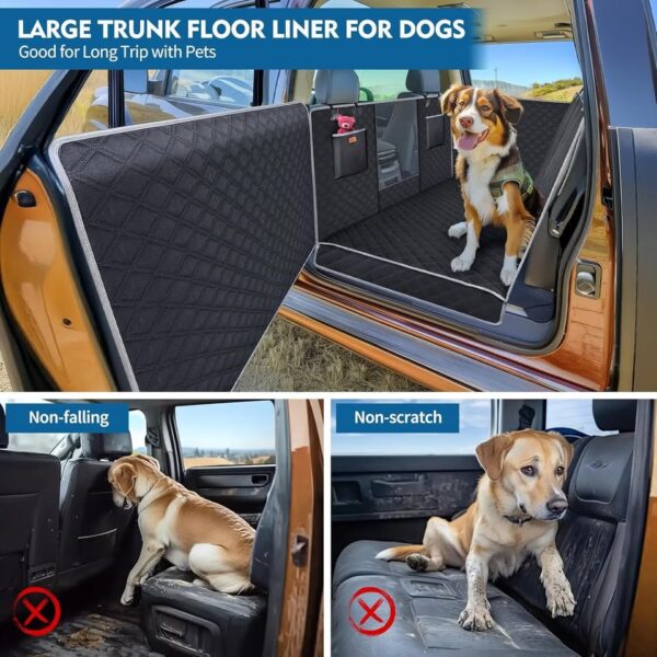 FURFUN Truck Back Seat Cover for Dogs - Dog Floor Hammock for Truck SUV with Door Protection, XL - Image 3