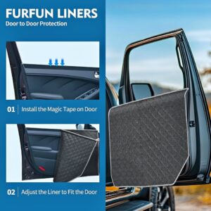FURFUN Truck Back Seat Cover for Dogs - Dog Floor Hammock for Truck SUV with Door Protection, XL