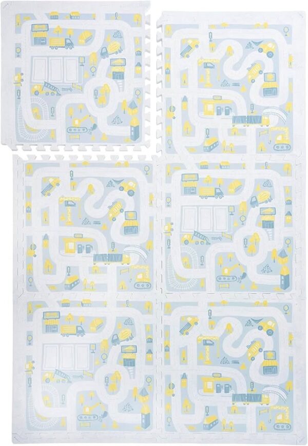 PopsyKosy Premium Baby Foam Play Mats Non-Toxic, Odorless, Peel-Resistant Foam Tiles - 6ft x 4ft - Image 2