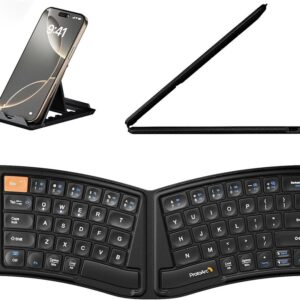 ProtoArc Ergonomic Foldable Keyboard, XK03 Split Folding Bluetooth Keyboard