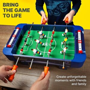 Mini Foosball Table for Kids and Adults – 21-Inch Mini Soccer Game, Mini Soccer for Family Play
