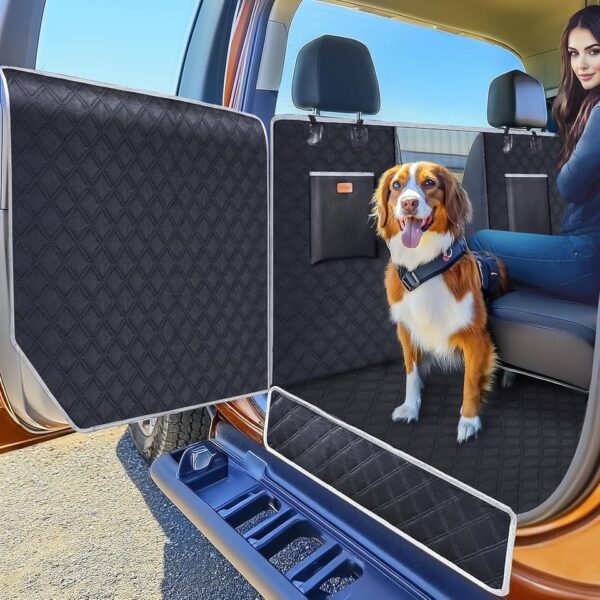 FURFUN Truck Back Seat Cover for Dogs - Dog Floor Hammock for Truck SUV with Door Protection, XL - Image 2