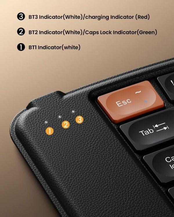 ProtoArc Ergonomic Foldable Keyboard, XK03 Split Folding Bluetooth Keyboard - Image 2