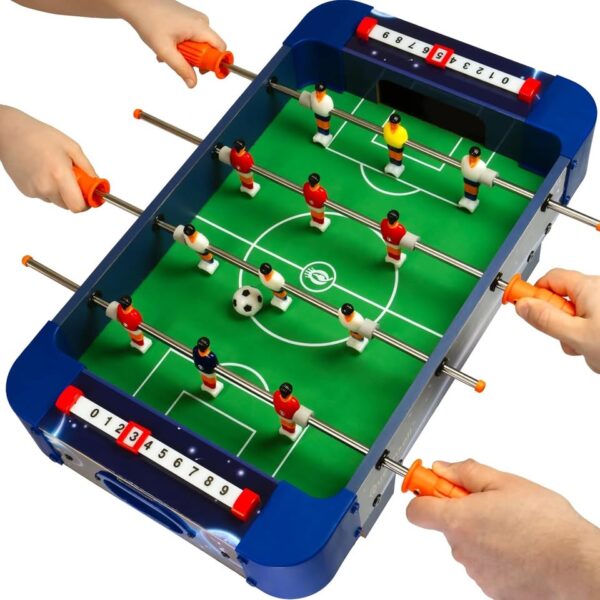 Mini Foosball Table for Kids and Adults – 21-Inch Mini Soccer Game, Mini Soccer for Family Play - Image 2