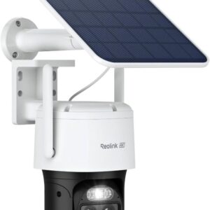 REOLINK TrackMix+Solar Panel, 4K Solar Security Cameras Outdoor with Auto Tracking
