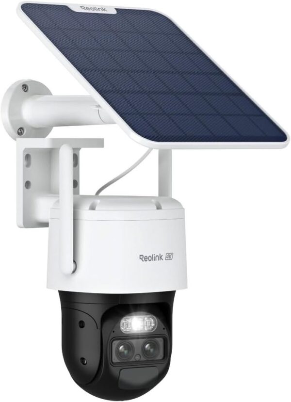 REOLINK TrackMix+Solar Panel, 4K Solar Security Cameras Outdoor with Auto Tracking