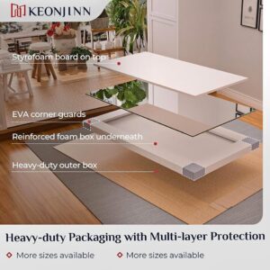 Keonjinn Home Gym Mirror 48” x 32” Workout Mirror, Large Tempered Glass Wall Mirror Full length