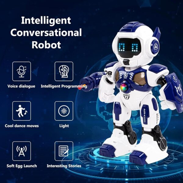 Kids Robot Toys,Remote Control Robot,Programmable Robot with Recorded Voice Music Dance Contro - Image 3