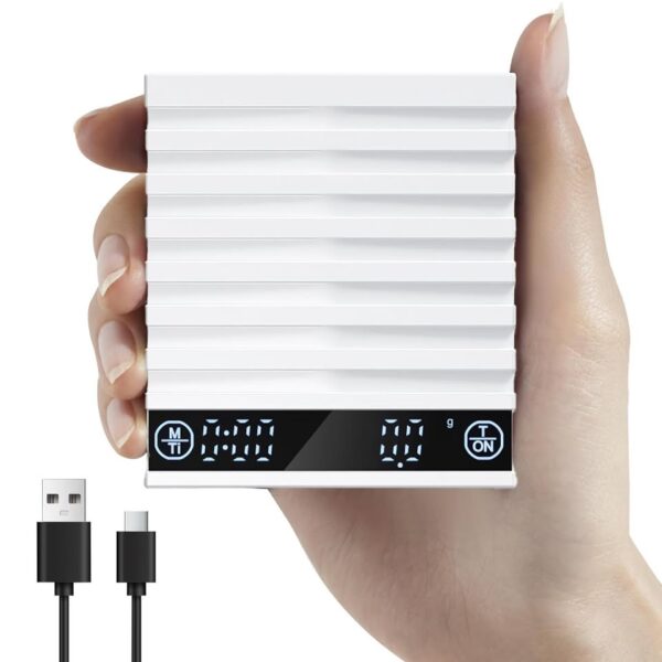 Mini Coffee Scale with Timer, Rechargeable Espresso Scale, 2kg/0.1g - Image 3