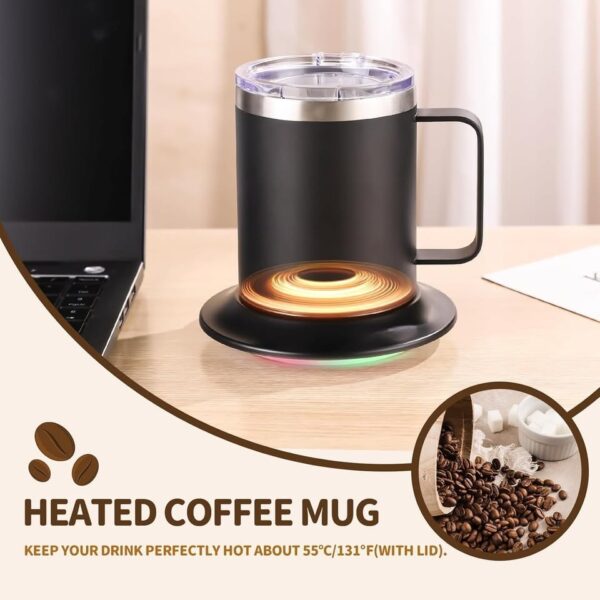 Self-Heating Coffee Mug - 12oz USB 5V Self Heating Mug with 10Hrs Auto Shut Off - Image 2