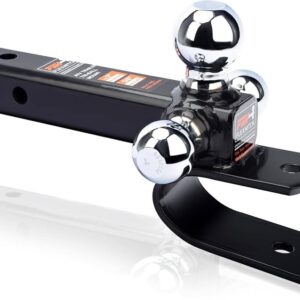 FLEXHITCH Class Ⅳ Heavy Duty Tri-Ball Trailer Hitch Ball Mount with U-Clevis Lock Pin