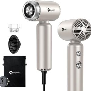 slopehill Travel Dual Voltage Hair Dryer with Diffuser, Ionic Blow Dryer for Women