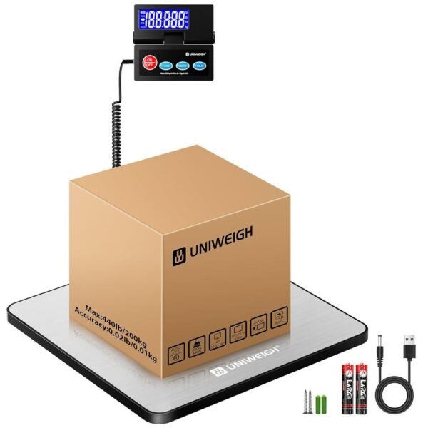 UNIWEIGH Shipping Postal Scale 440lb,Commercial Weight Scale for Packages - Image 3
