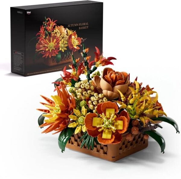 Nifeliz Floral Basket Building Set for Adults, Fall-Inspired Flower Arrangement Decor Kit - Image 2